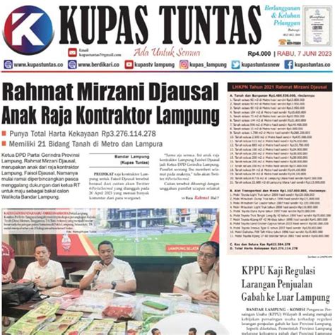 Kupas Tuntas Surat Kabar Harian Kupas Tuntas Edisi Rabu Juni