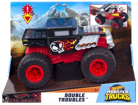 Hot Wheels Monster Trucks Double Trouble Bone Shaker Vehicle Mattel Toys ToyWiz