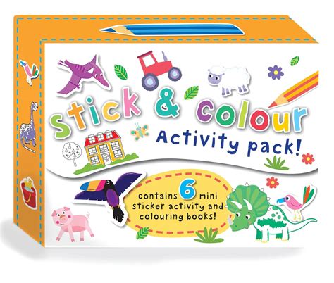 Buy Stick And Colour Activity Pack Mini Sticker Activity Book Sets Book