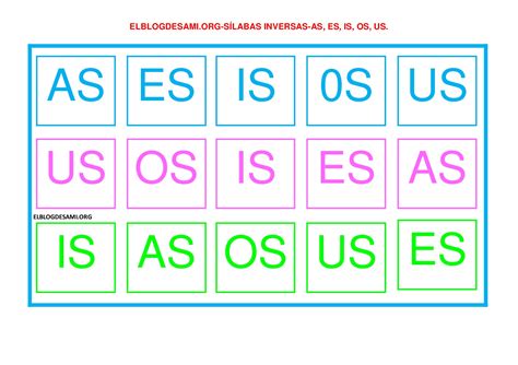 Ejemplos De Silabas Inversas As Es Is Os Us Opciones De Ejemplo 0ed