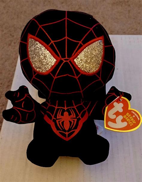 Spider Man Miles Morales Spider Verse Exclusive Ty Beanie Baby Plush