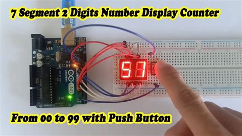 7 Segment 2 Digit Counter 00 To 99 With Push Button Youtube