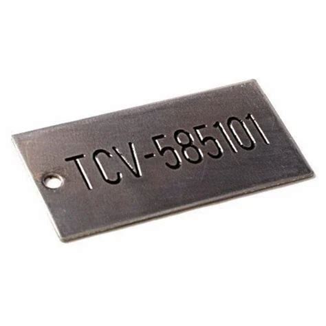 Aluminium Silver Etched Metal Nameplate For Office At Rs Square Inch