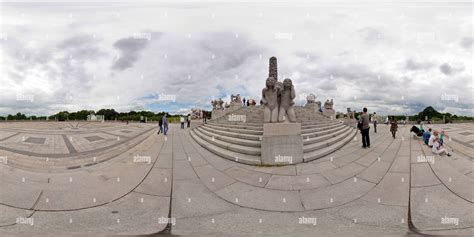 View Of Vigeland Sculpture Park Oslo Alamy