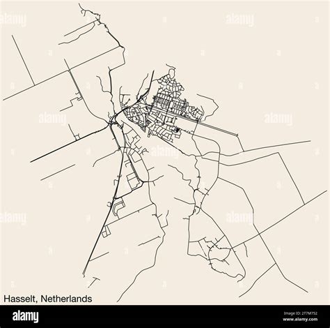 Street Roads Map Of Hasselt Netherlands Stock Vector Image Art Alamy