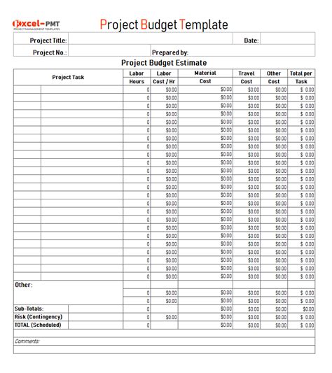 Project budget template - Excel | Project Management - Project ...