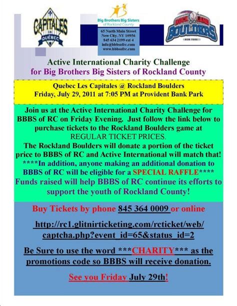 Big Brothers Big Sisters Of Rockland County Rockland Boulders And