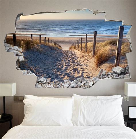 Beach Decals Beach Wall Stickers Vinyl 3d Cab120 Tapeten