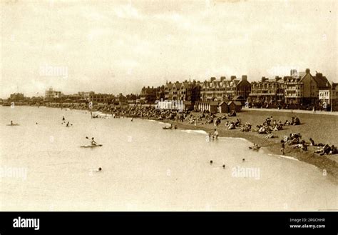 The Beach Looking West Felixstowe Suffolk Stock Photo Alamy