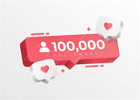 Premium Vector 100k Social Media Followers Design