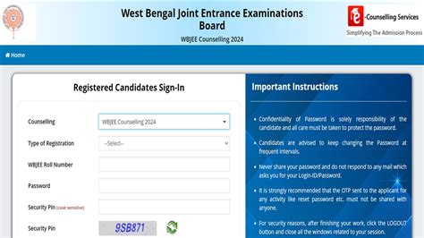 Wbjee Counselling Mop Up Round Registration Choice Filling Close