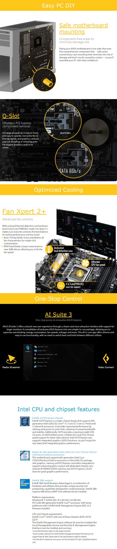 Buy ASUS H170 PLUS D3 Motherboard [H170-PLUS-D3] | PC Case Gear Australia