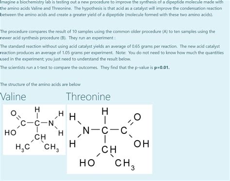 Imagine a biochemistry lab is testing out a new | Chegg.com