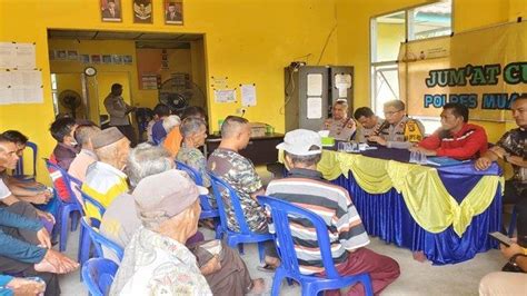 Melalui Program Jumat Curhat Polres Muara Enim Selesaikan Keluhan Dan