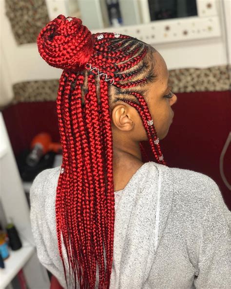 25 Must Have Goddess Braids Hairstyles Stylesrant Red Box Braids