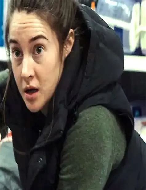 To Catch A Killer 2023 Shailene Woodley Black Hooded Vest William Jacket