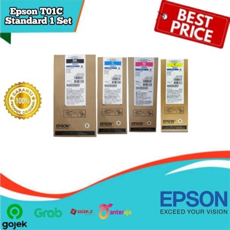 Jual Tinta Epson T01C 1 Set BK C M Y Standard Capacity Original