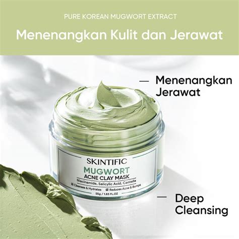 Skintific Mugwort Acne Clay Mask 55 Gr Farmaku