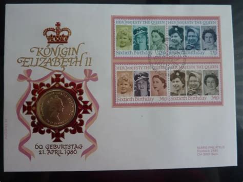 GROSSBRITANNIEN NUMISBRIEF MIT Briefmarken Königin Elisabeth II EUR 10