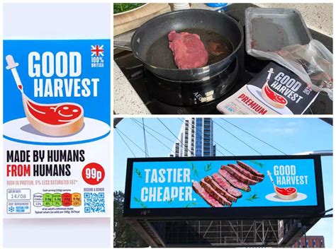 Human Meat (Image Credit: Twitter/GoodHarvestUK)