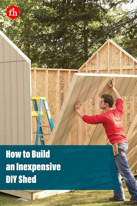 A Man Is Building An Insulated Diy Shed With The Words How To Build An