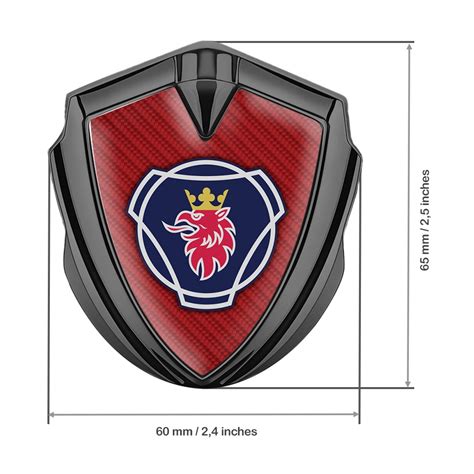 Scania Metal Emblem Self Adhesive Graphite Red Carbon Blue Griffin