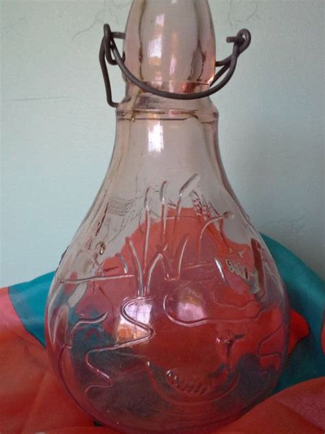 Vintage Decanter Pink Glass Made In Italy Mid By Sparkleset Vintage Decanter Wine Decanter Mid