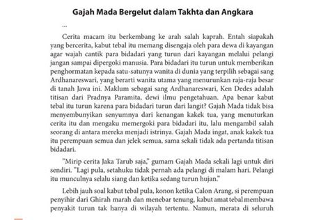 Gajah Mada Bergelut Dalam Takhta Dan Angkara Kunci Jawaban Bahasa