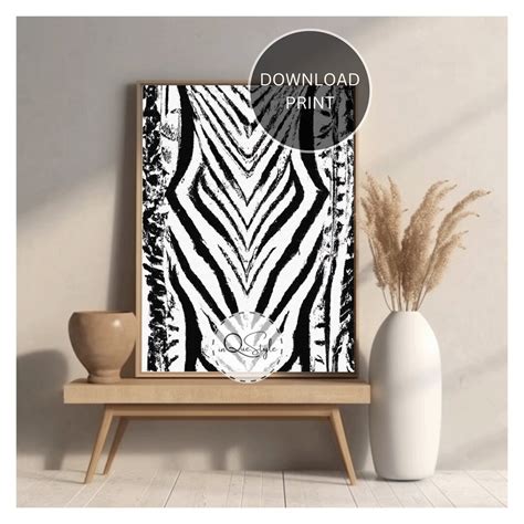 Downloadable Art Black and White Zebra Contemporary Line Art Print Ready Printable Artwork - Etsy