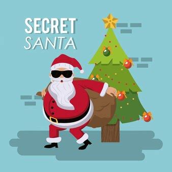 Premium Vector | Secret santa in the office background