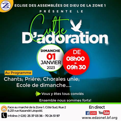 Culte Du Dimanche 1er Janvier 2023 Eglise Des Assemblées De Dieu De