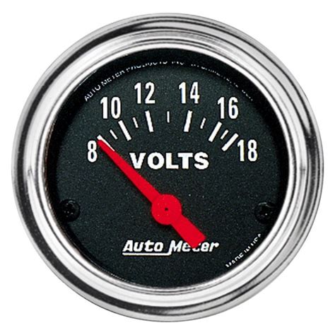 Auto Meter® 2592 Traditional Chrome Series 2 116 Voltmeter Gauge 8 18v