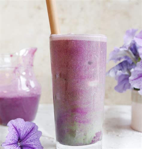 Iced Blueberry Matcha Latte Recipe Cooking With Parita