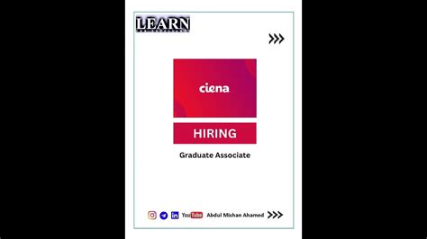 Placement Update 043 Ciena Graduate Associate Learn For