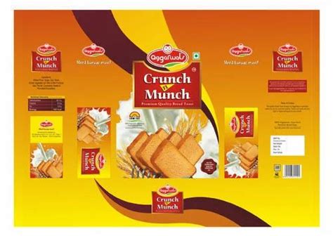 Laminated Material Printed Rusk Packaging Pouch Capacity 500gm At Rs