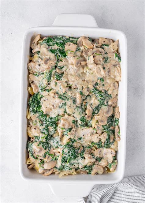 Creamy Spinach Mushroom Pasta Bake Gimme Delicious