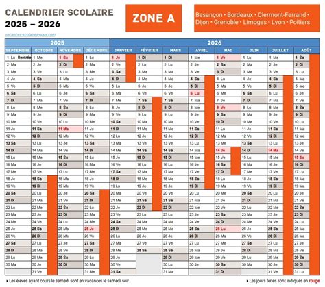 Académie De Bordeaux • Calendrier Scolaire 2025 2026 Officiel