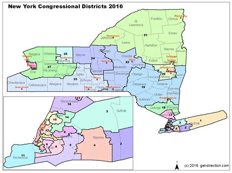 Map Of New York Districts | US States Map