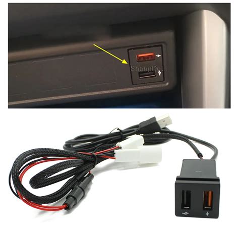 Araba USB Arj Aleti PD H Zl Arj QC3 0 Otomatik Telefon TOYOTA RAV4