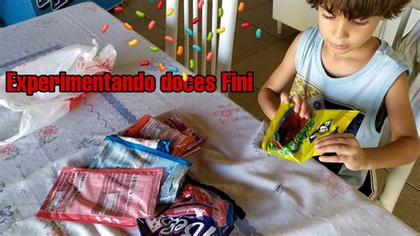 EXPERIMENTANDO DOCES FINI Especial dia das crianças YouTube