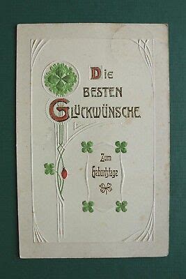 Jugendstil Kunst Pr Ge Litho Ak Gl Ckwunsch Zum Geburtstag Klee