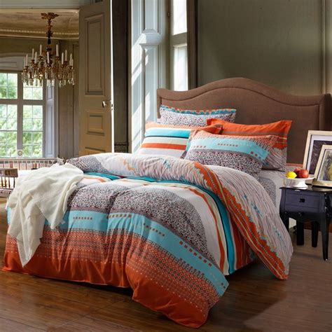 Romantic Orange Bedding Orange And White Contemporary Cute Style