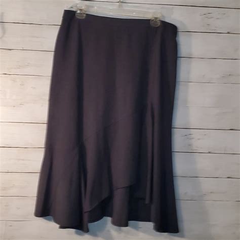 Larry Levine Skirts Asymmetrical Aline Skirt With Pleats Poshmark