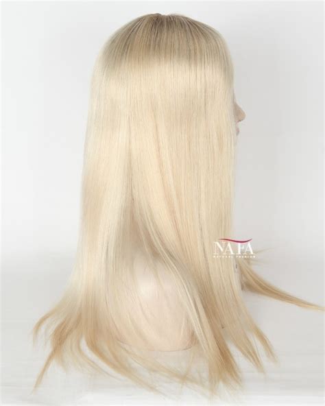 Long White Lace Front Wig Elegant Platinum Blonde Style Nafawigs