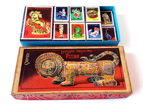 1970s USSR Russian SOVIET Matchboxes Set Of 15 NATIONAL CREATIVITY OF