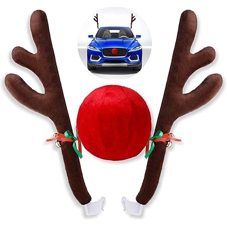 Amazon Angooni Upgraded Car Reindeer Antler Kit Christmas Rudolph