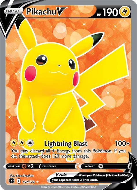 Pikachu V Full Art 157 172 Sword Shield Brilliant Stars Pokémon