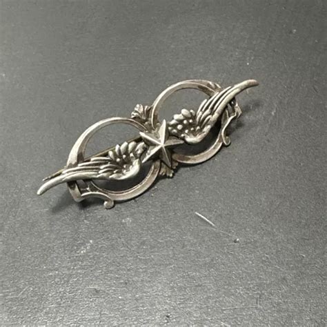 Ancienne Broche En Argent Massif Art D Co Nouveau Cr Ateur M Daille