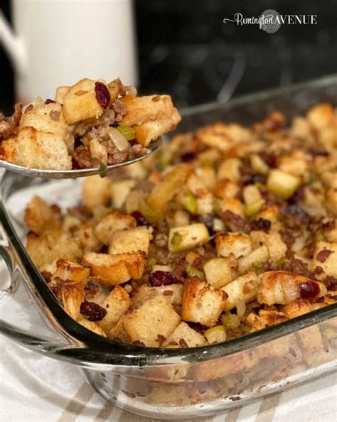 Simple Sausage And Sourdough Stuffing Recipe Remington Avenue