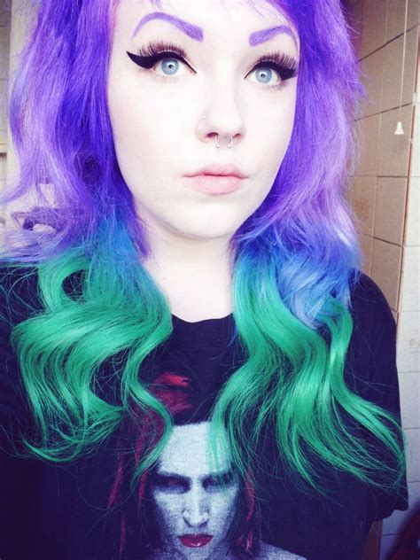 Purple To Green Ombre Hair And Ps